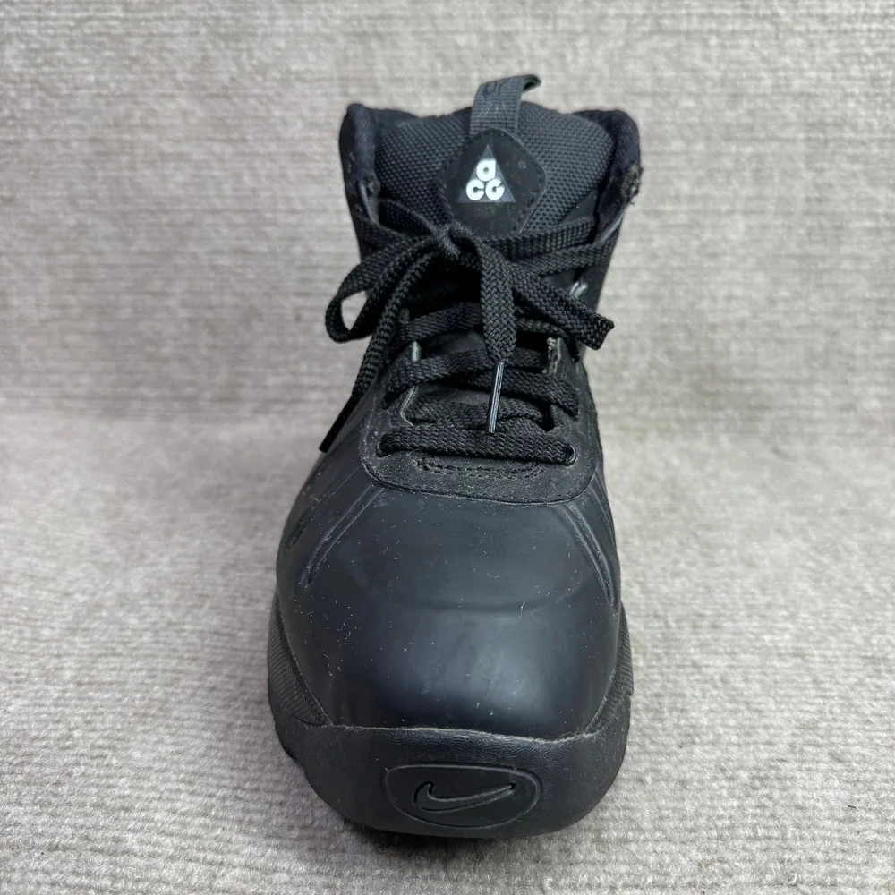 Nike Air Bakin‎ Posite 'Triple Black' Youth 5.5Y Black Hiking Boots 415116-002